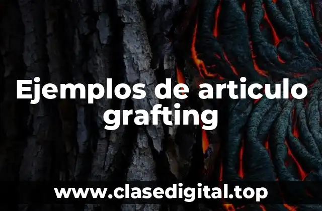 Ejemplos de articulo grafting