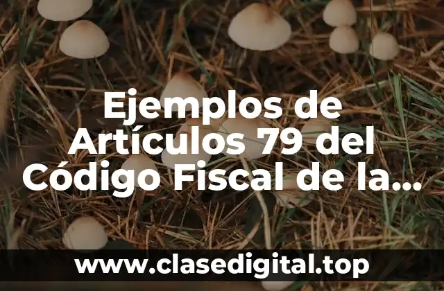 Ejemplos de Artículos 79 del Código Fiscal de la Federación
