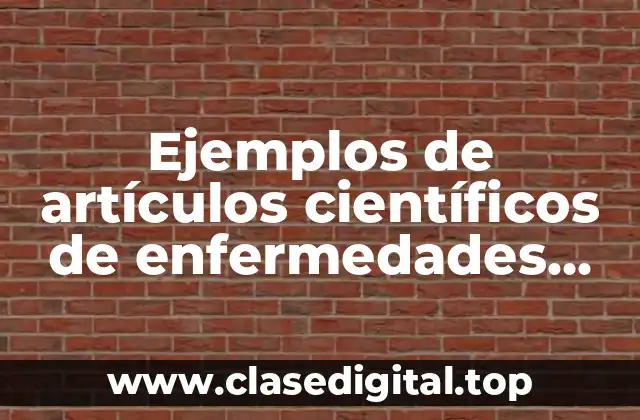 Ejemplos de artículos científicos de enfermedades respiratorias