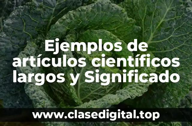Ejemplos de artículos científicos largos y Significado