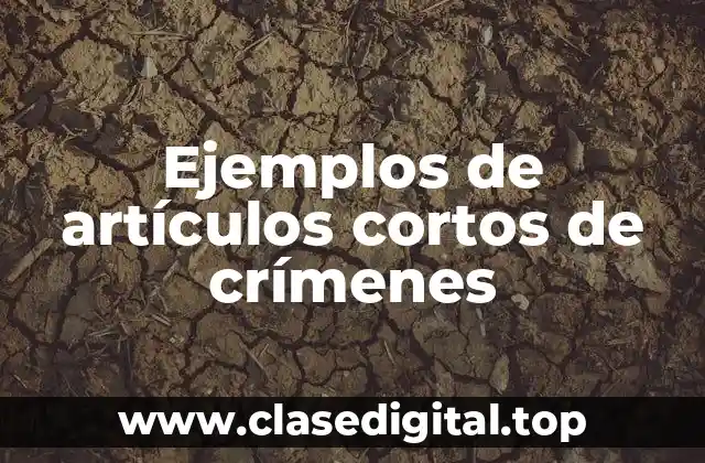 Ejemplos de artículos cortos de crímenes
