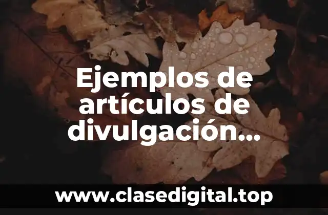 Ejemplos de artículos de divulgación científica sobre el bullying