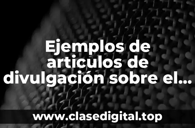 Ejemplos de articulos de divulgación sobre el sistema solar