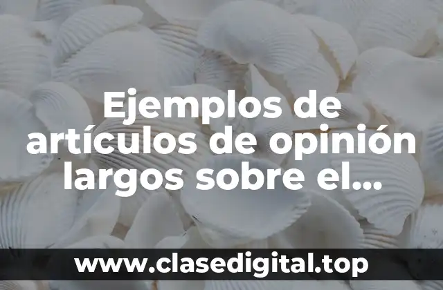 Ejemplos de artículos de opinión largos sobre el aborto
