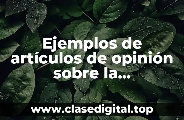 Ejemplos de artículos de opinión sobre la drogadicción