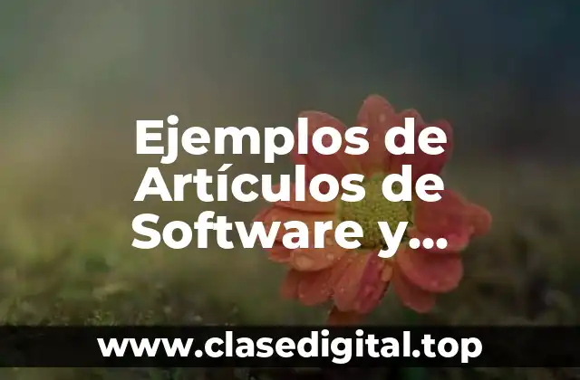 Ejemplos de Artículos de Software