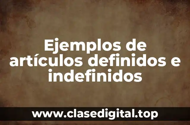 Ejemplos de artículos definidos