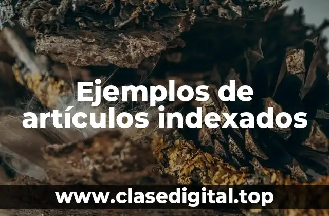 Ejemplos de artículos indexados