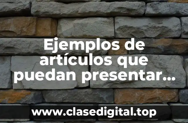 Ejemplos de artículos que puedan presentar demanda elástica