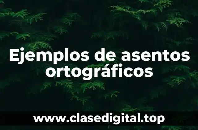 Ejemplos de asentos ortográficos