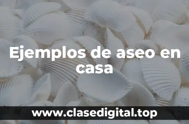 Ejemplos de aseo en casa