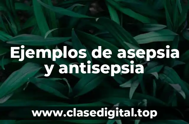 Ejemplos de asepsia