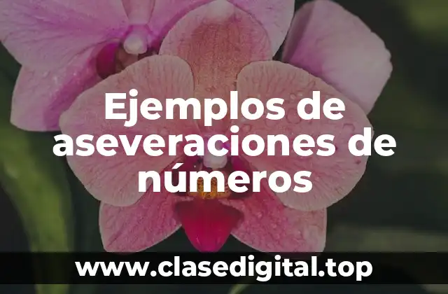 Ejemplos de aseveraciones de números