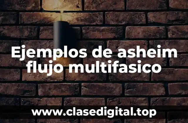 Ejemplos de asheim flujo multifasico