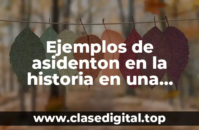 Ejemplos de asidenton en la historia en una tempestad