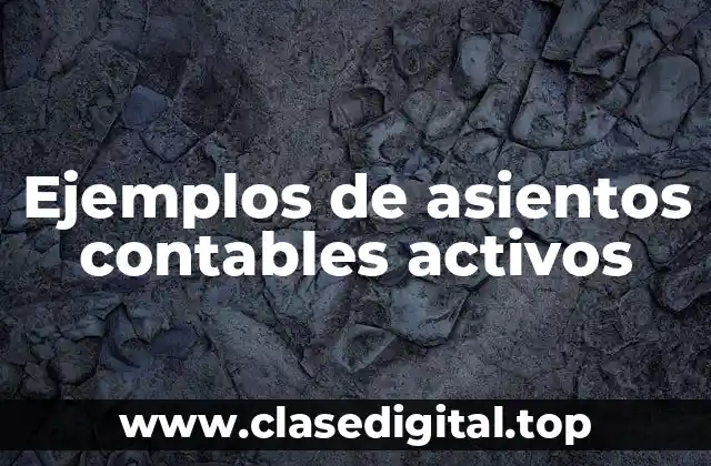 Ejemplos de asientos contables activos