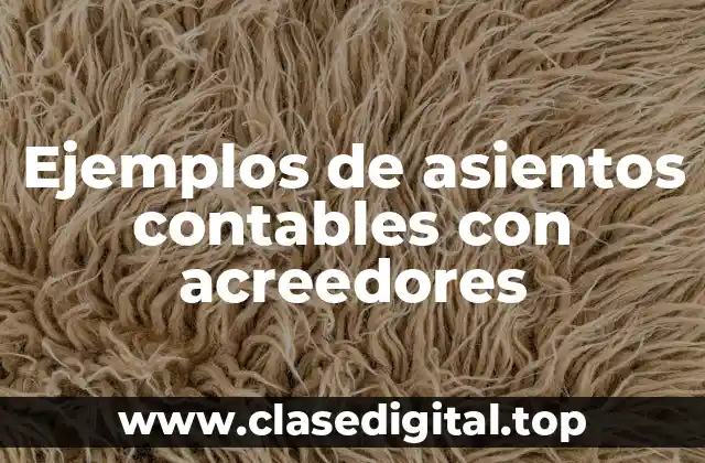 Ejemplos de asientos contables con acreedores