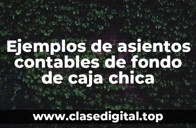 Ejemplos de asientos contables de fondo de caja chica