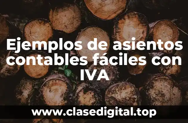 Ejemplos de asientos contables fáciles con IVA