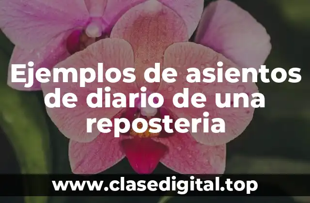 Ejemplos de asientos de diario de una reposteria