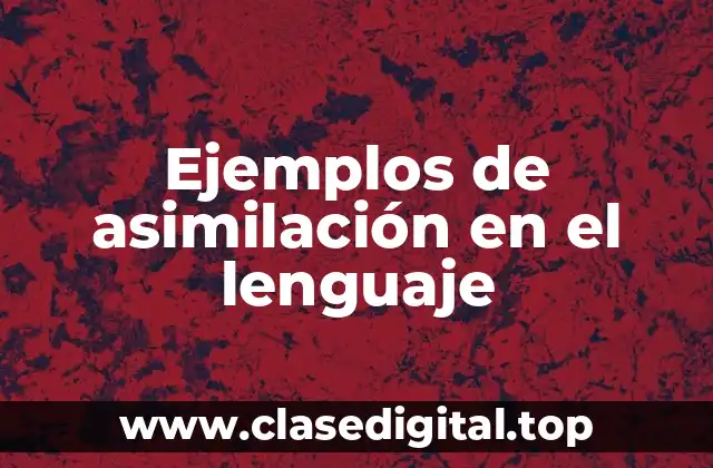 Ejemplos de asimilación en el lenguaje
