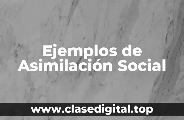 Ejemplos de Asimilación Social