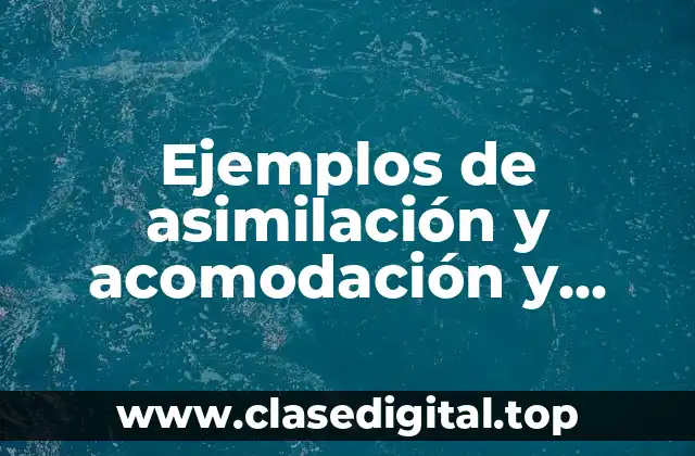 Ejemplos de asimilación y acomodación