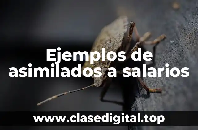 Ejemplos de asimilados a salarios