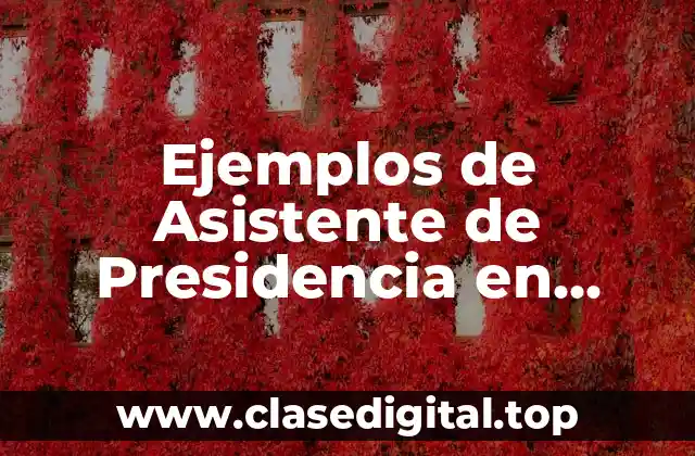 Ejemplos de Asistente de Presidencia en LinkedIn