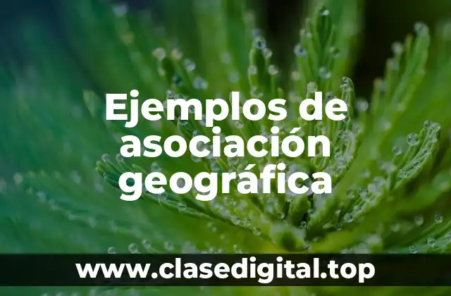Ejemplos de asociación geográfica