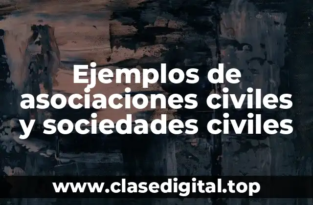 Ejemplos de asociaciones civiles y sociedades civiles