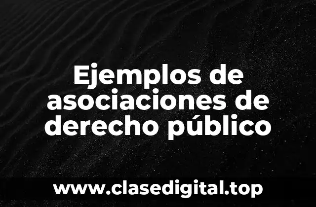 Ejemplos de asociaciones de derecho público
