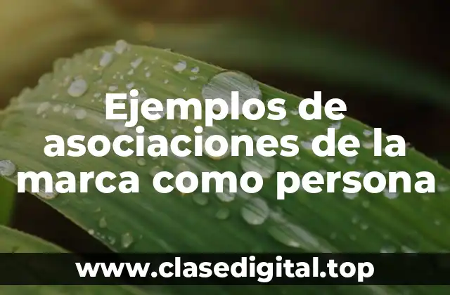 Ejemplos de asociaciones de la marca como persona