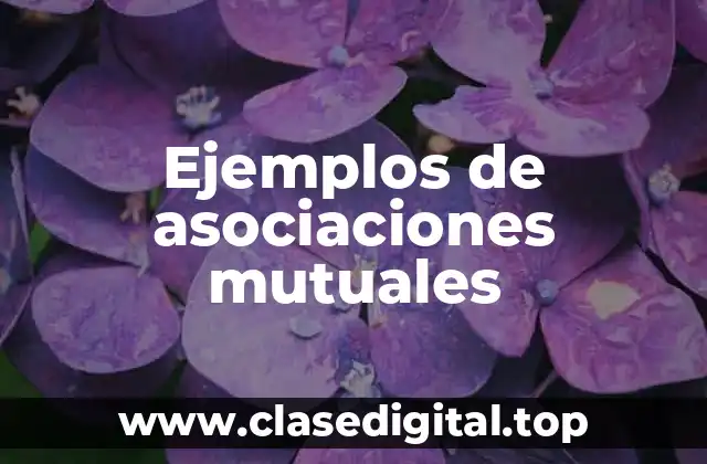 Ejemplos de asociaciones mutuales