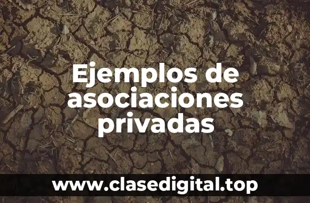 Ejemplos de asociaciones privadas
