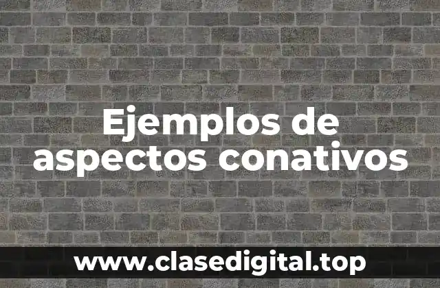 Ejemplos de aspectos conativos