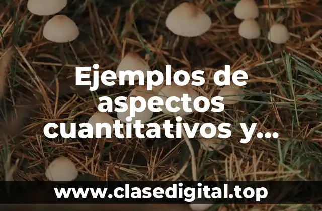 Ejemplos de aspectos cuantitativos y cualitativos de la síntesis química