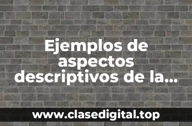 Ejemplos de aspectos descriptivos de la argumentación