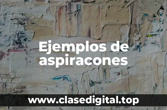 Ejemplos de aspiracones