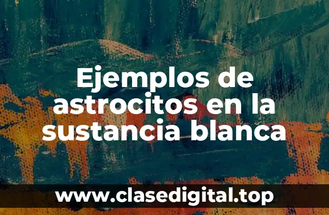Ejemplos de astrocitos en la sustancia blanca