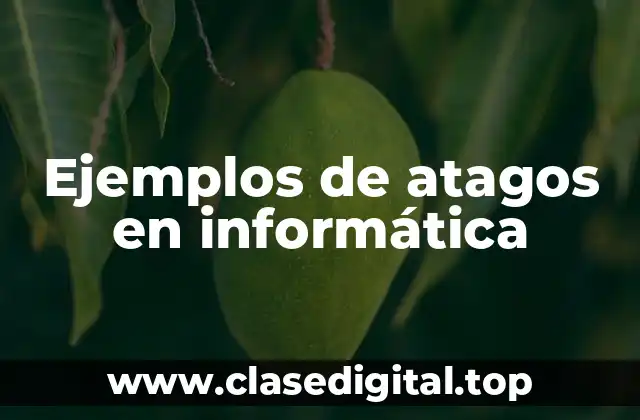 Ejemplos de atagos en informática
