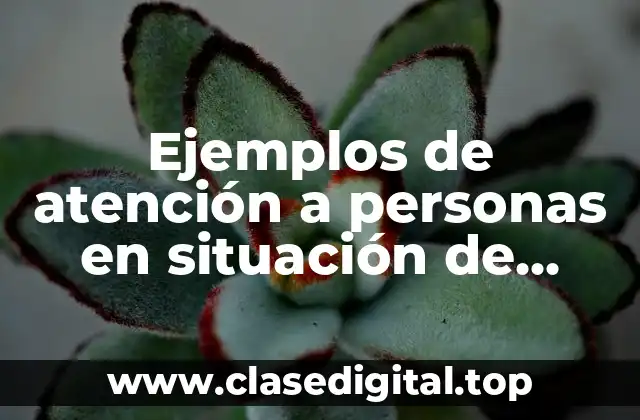 Ejemplos de atención a personas en situación de vulnerabilidad