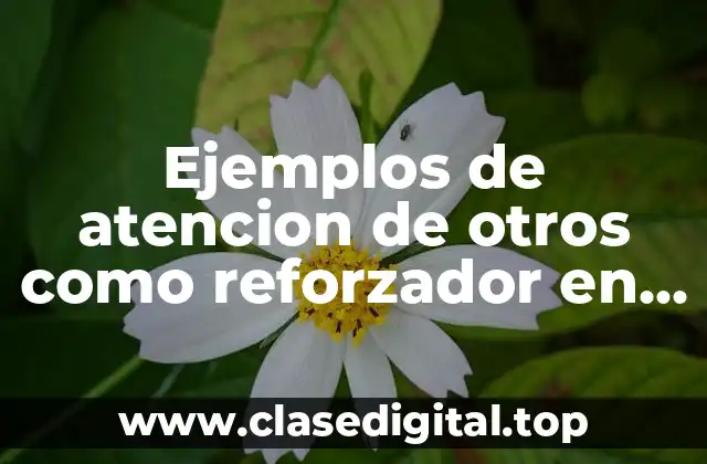 Ejemplos de atencion de otros como reforzador en psicología