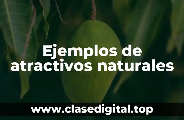 Ejemplos de atractivos naturales