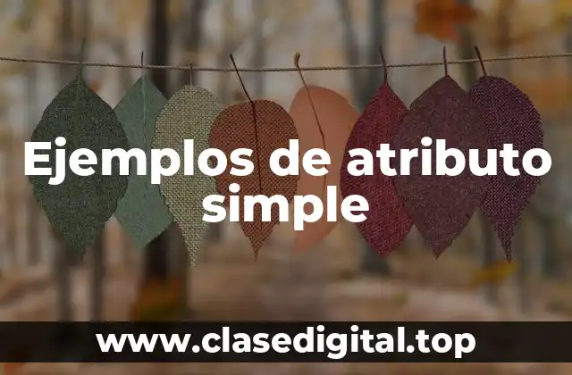 Ejemplos de atributo simple