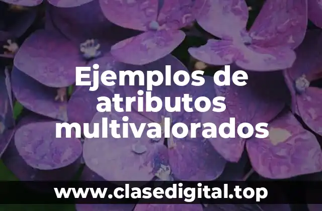 Ejemplos de atributos multivalorados
