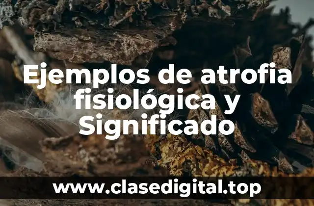 Ejemplos de atrofia fisiológica y Significado