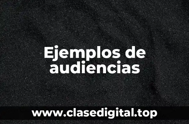 Ejemplos de audiencias