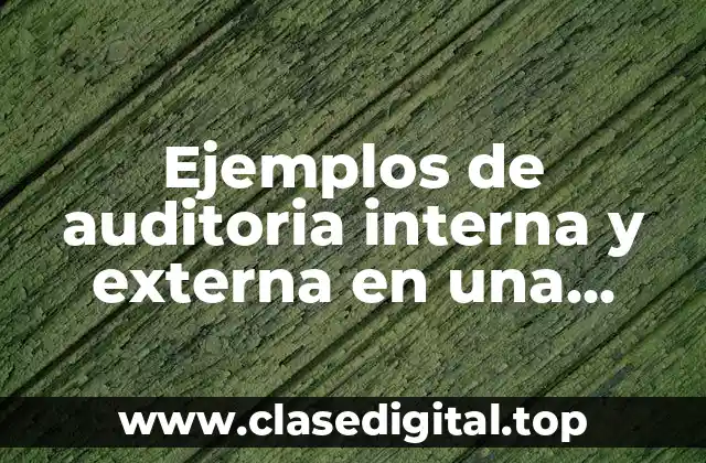 Ejemplos de auditoria interna y externa en una empresa