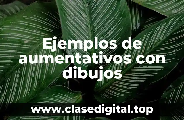 Ejemplos de aumentativos con dibujos